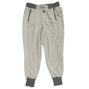 Nine West Active White Sweat Joggers Drawstring Waist Size Large NWT 278